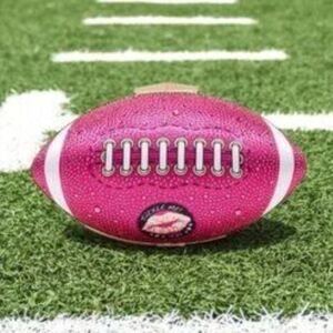 NWT Betsey Johnson Kitsch Pink Bling Football Clutch/Crossbody Nice End Zone New